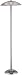 Lite Source Triska Collection Chrome and Glass Floor Lamp