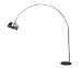 Wholesale Interiors Baxton Studio Black Arched Floor Lamp with Marble Base