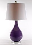 Purple Glass Contemporary Bedside Table Lamp