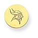 14K Minnesota Vikings Round Disc w/Logo Tie Tac