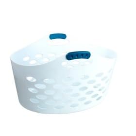  Flex N Carry Basket, WHITE LAUNDRY BAKSET