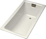 60 X 32 Cast Iron Bath Tea-For-Two Biscuit
