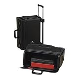 Sparco 01754 Catalog Case With Built In Cart, 18W x 8D x 13H, Black