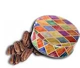 1 and 1/2 lb Roasted Mammoth Half Pecans Tin - Diamonds