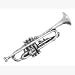 Pewter Trumpet Pin Badge or Brooch Gift for Scarf, Tie, Hat, Coat or Bag