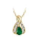 10kt. Gold, Emerald & Diamond Pendant