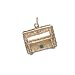 Upright Piano, 14K Gold Charm
