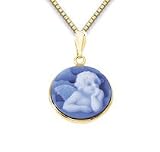 Genuine Agate Cameo Angel Pendant - B0000T7BVM