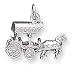 Sterling Silver Horse and Carriage Charm