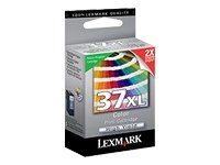 Lexmark No.37XL Inkjet Cartridge High Yield Return Program Page Life 500pp 3-Colour [Z2420] Ref 18C2180E
