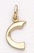 14kt Solid Yellow Gold Initial C Charm - LET150C