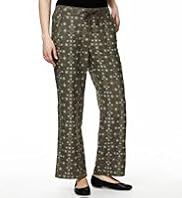Pure Linen Floral Wide Leg Beach Trousers