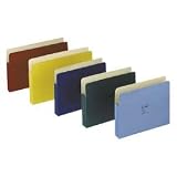 Wilson Jones 64BL Colorlife Recyc. File Pockets, Letter Size, 3-1/2 exp., Dark Blue, 25/box