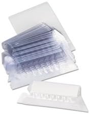 (3 Pack Value Bundle) UNV42215 Hanging File Folder Plastic Index Tabs, 1/5 Tab Cut, 2 1/4" Tab, Clear, 25/Pack