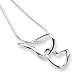 Silver .015ct. Diamond Heart Necklace QW211-18 QG