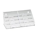 RUB66080 Clear Acrylic 8-Pkt Wall/Desk Bus. Card Holder, 60 Cards/Pkt, 8wx3-3/4dx3-7/8h