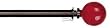Evergreen Estate Flag Pole with Red Glass Ball Tip