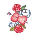 True Love Heart Temporary Tattoo 2x2
