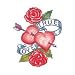True Love Heart Temporary Tattoo 2x2