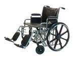 Bariatric Shuttle Wheelchair, Removable Desk-Length Arms, Swing-Away Detachable Elevating Legrests, Hemi-Height Adjustable., 30 Wide