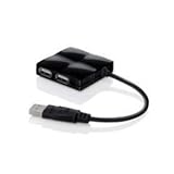 Belkin F4U019-BLK-TG USB 2.0 4-Port Travel Hub - Black