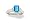 14K White Gold Genuine Emerald-cut Blue Topaz and Diamond Ring - Size 4