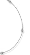 Clear CZ by the yard 18" Solid Sterling Silver Necklace