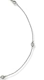 Clear CZ by the yard 18" Solid Sterling Silver Necklace
