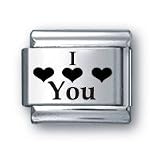 Body Candy Italian Charms Laser I LOVE YOU