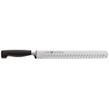 J.A. Henckels Twin Four Star 10-Inch High-Carbon Stainless-Steel Granton Roast Beef Slicer by Henckels