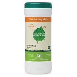 Household Cleaners Disinfecting Wipes, Lemongrass & Thyme - 35 ct,(Seventh Generation)