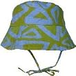 Baby Sun Hat - Mosaic Triangles - Blue