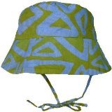 Baby Sun Hat - Mosaic Triangles - Blue