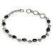 Link Chain Bracelet in Sterling Silver & Smokey Quartz 9.5