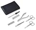 Deluxe 7 piece Stainless steel Manicure set for Men in a Black Leather case. Made in Germany