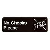 Review KegWorks  / No Checks Please Plastic Business Sign