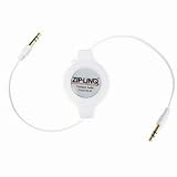 Cables Unlimited ZIP-AUDIO-CD3W ZipLinq Retractable 3.5mm Audio Cable (White)