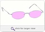 COMPUTER GLASSES WITH PINK POLYCARBONATE DOUBLE SIDED ANTI-REFLECTIVE COATING, SCRATCH COATING AND UV PROTECTION - COFEE METAL FRAME - 49-18-140