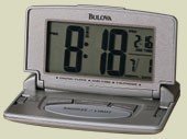 Bulova Avant Travel Alarm Clock - Titanium-Finish Case