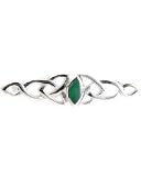 Kit Heath Celtic Green Agate Pin