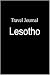 Travel Journal Lesotho