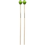 Mike Balter Chorale Series Birch Handle Marimba Mallets Green Microfiber Medium Hard