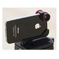 Olloclip 3-In-1 Fisheye, Wide-Angle and Macro Clip-On Lens System for iPhone 4 and 4S - Red