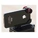 Olloclip
3-In-1
Fisheye,
Wide-Angle
and
Macro
Clip-On
Lens
System
for
iPhone
4
and
4S
-
Red