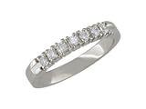 Ivory 14K White Gold Semi-Eternity Diamond Ring