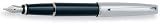 Aurora Style Black Barrel w/ Chrome Cap Fine Point Fountain Pen - AU-E05-F