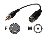 Dexlan - Adaptateur vid�o - S-Vid�o  /  vid�o composite - mini-DIN 4 broches (F) - RCA (M) - 15 cm