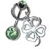 Sterling silver 4 Leaf Clover belly ring - Luck of the Irish - Customize Your Fit by Picking from 3 different Length Barbells