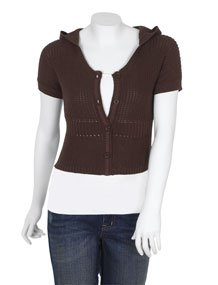 Short Sleeve Hoodie Cardigan
