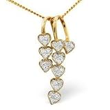 9ct Diamond Contemporary Pendant.